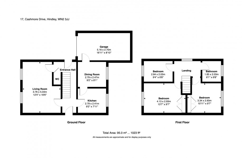 Floorplan for Cashmore Drive, Hindley