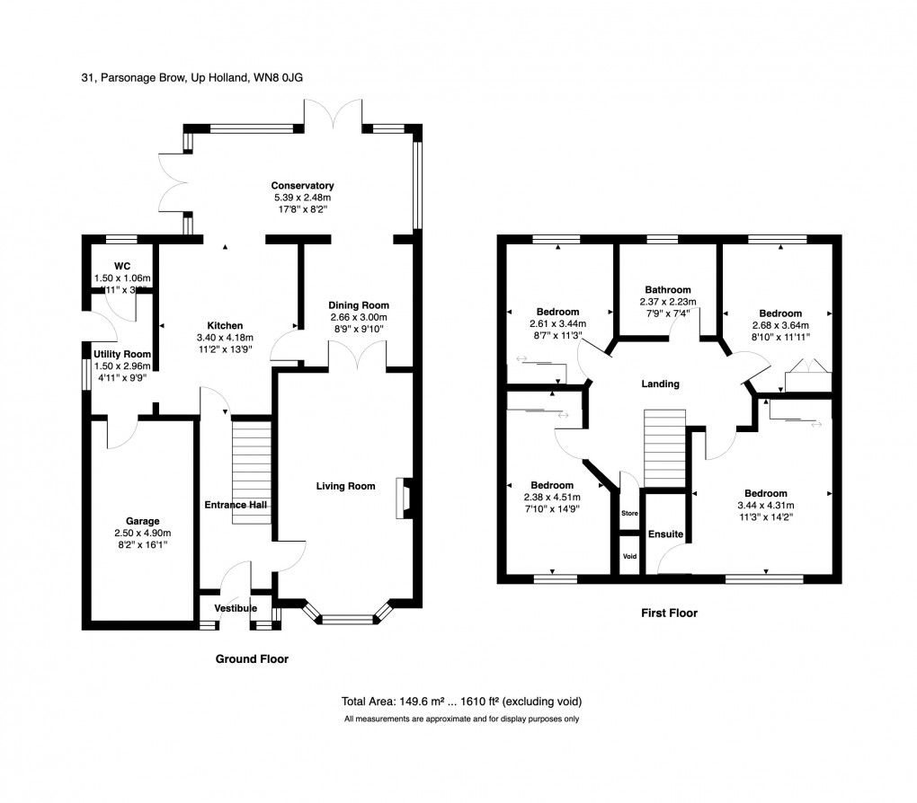 Floorplan for Parsonage Brow, Upholland