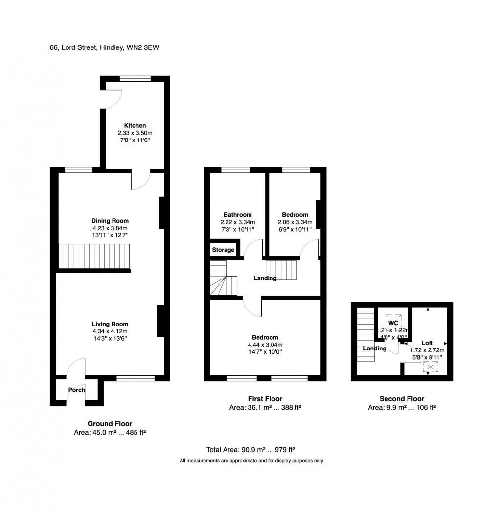 Floorplan for Lord Street, Hindley Green