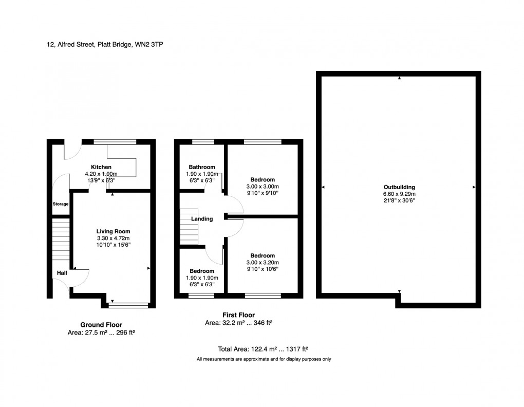 Floorplan for Alfred Street, Platt Bridge