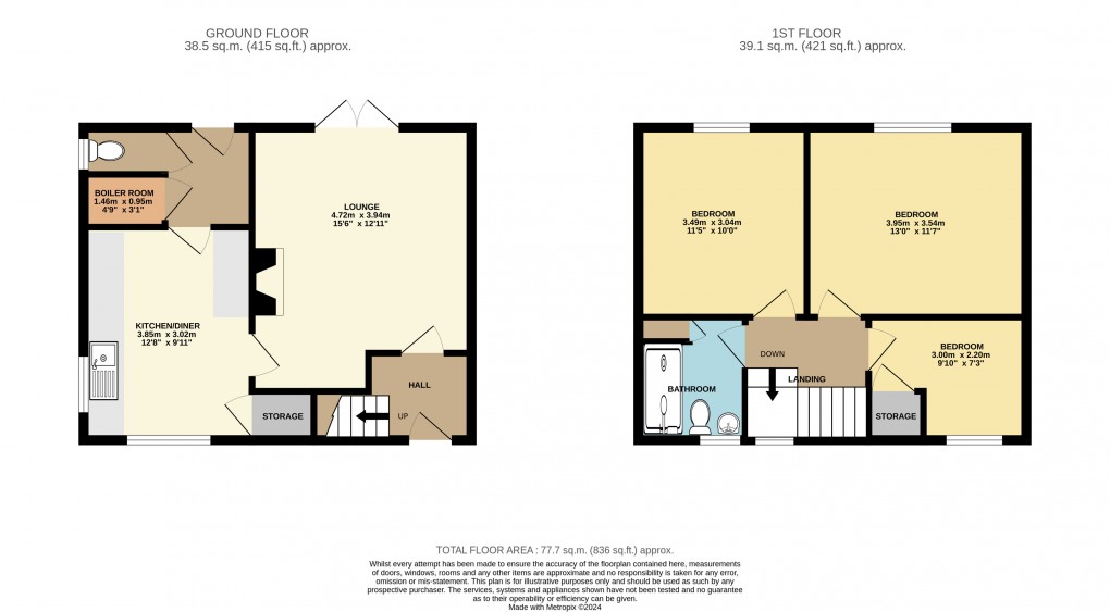 Floorplan for Edge Green Lane, Golborne