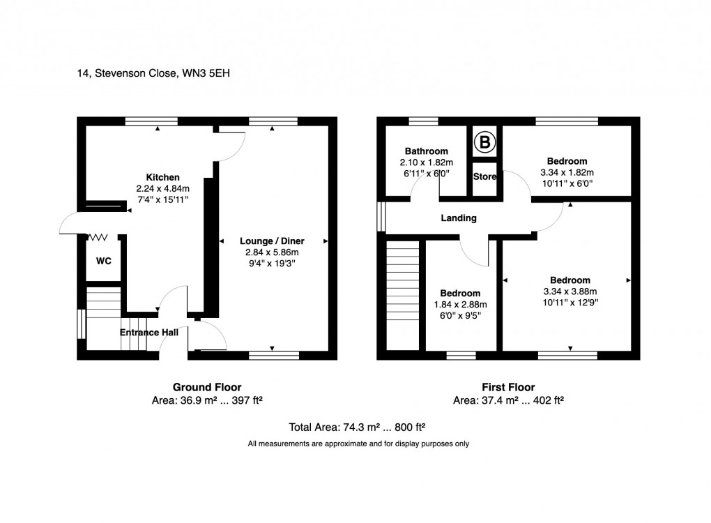 Floorplan for Stevensons Close, Wigan