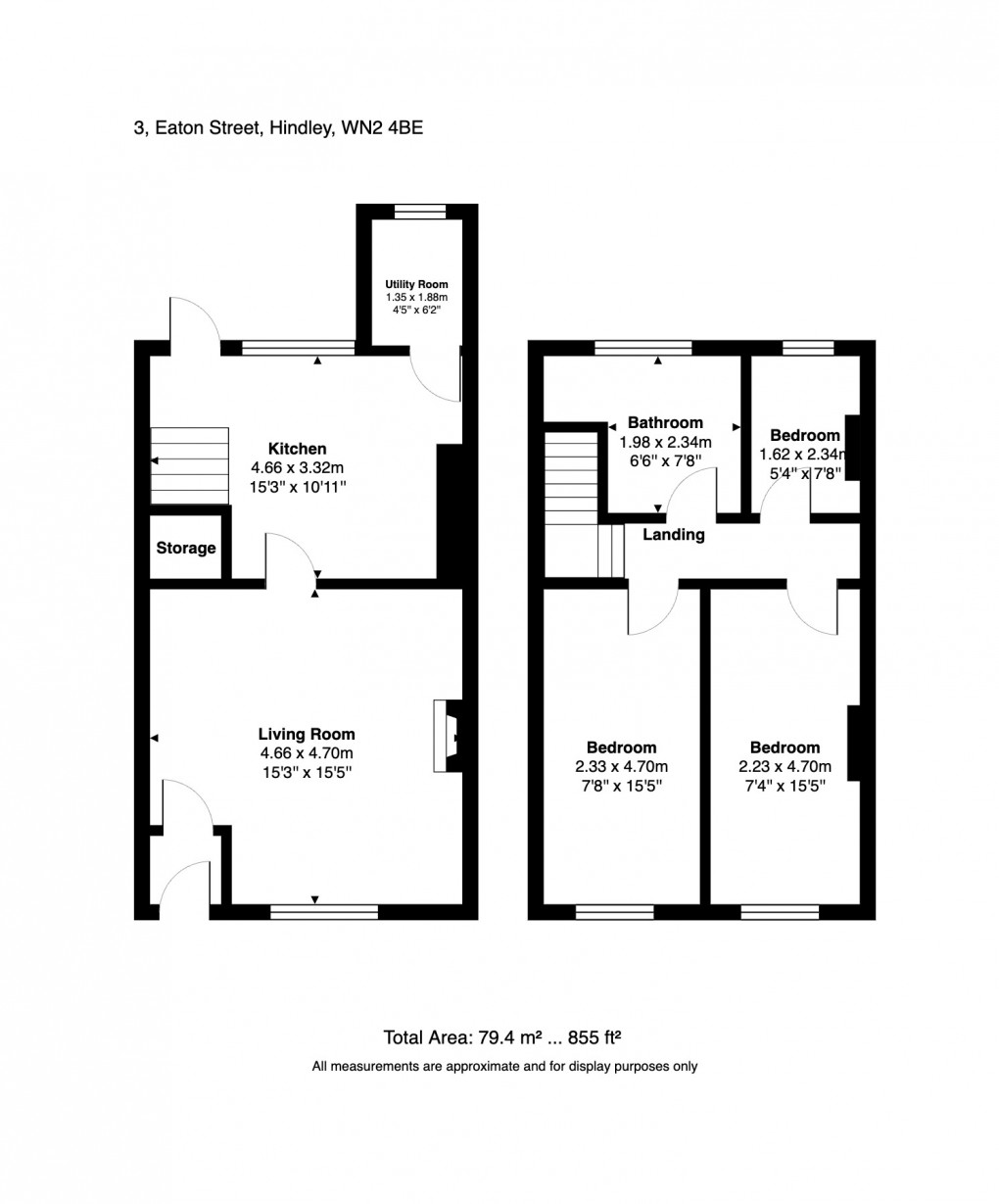 Floorplan for Eaton Street, Hindley