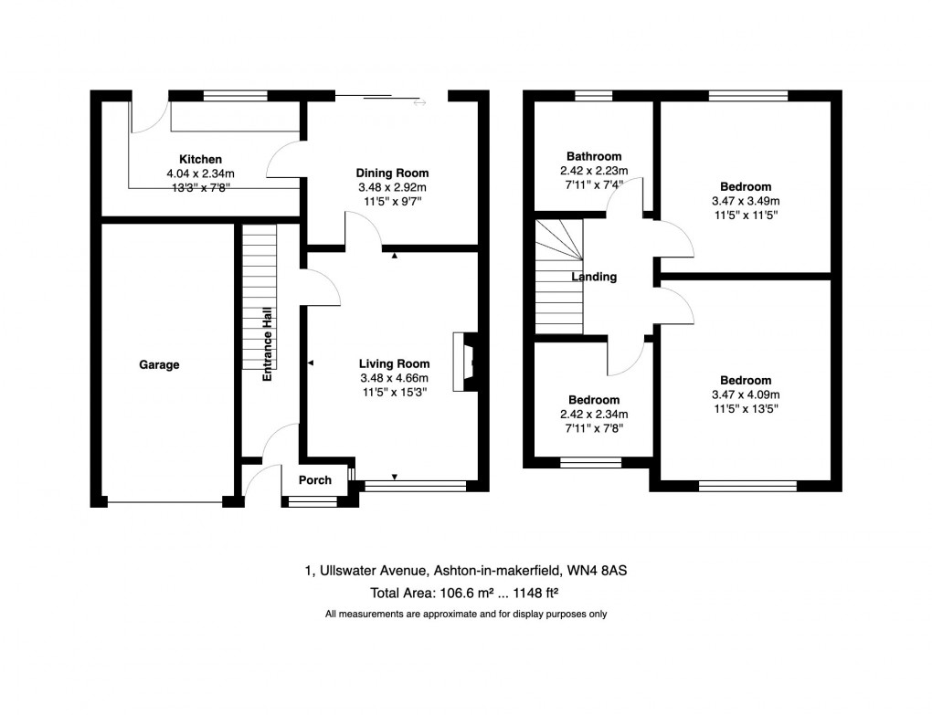 Floorplan for Ullswater Avenue, Ashton In Makerfield