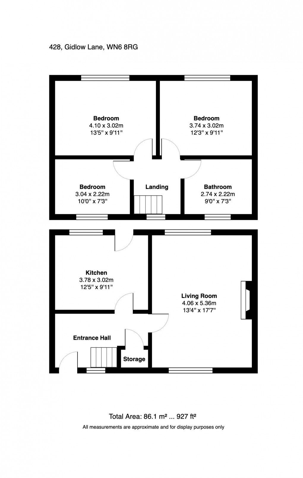 Floorplan for Gidlow Lane, Wigan